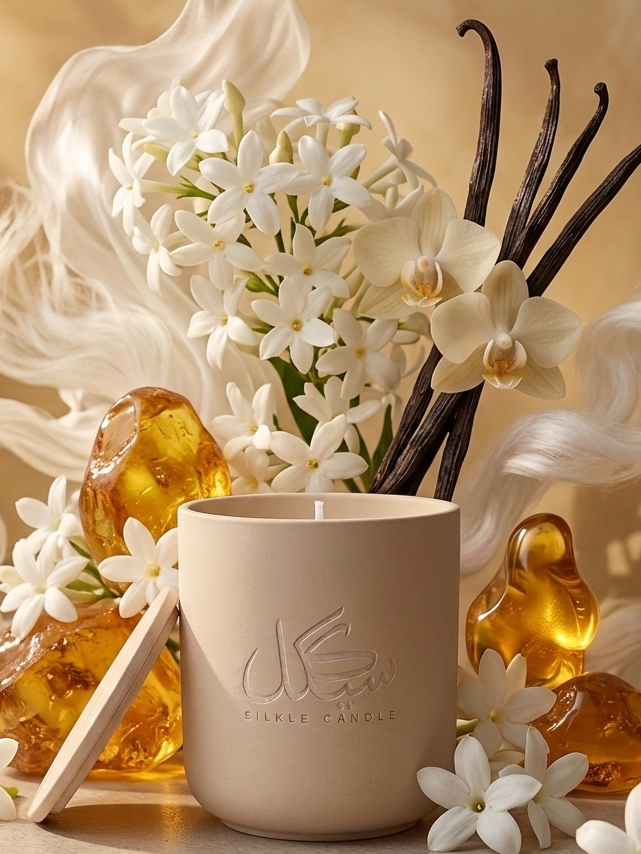Bougie parfumée Velours d'Orient — Vanille, Ambre & Jasmin