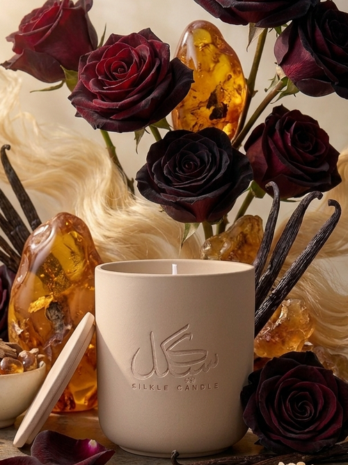 Bougie parfumée Marrakech Nights — Ambre, Oud Rose & Vanille